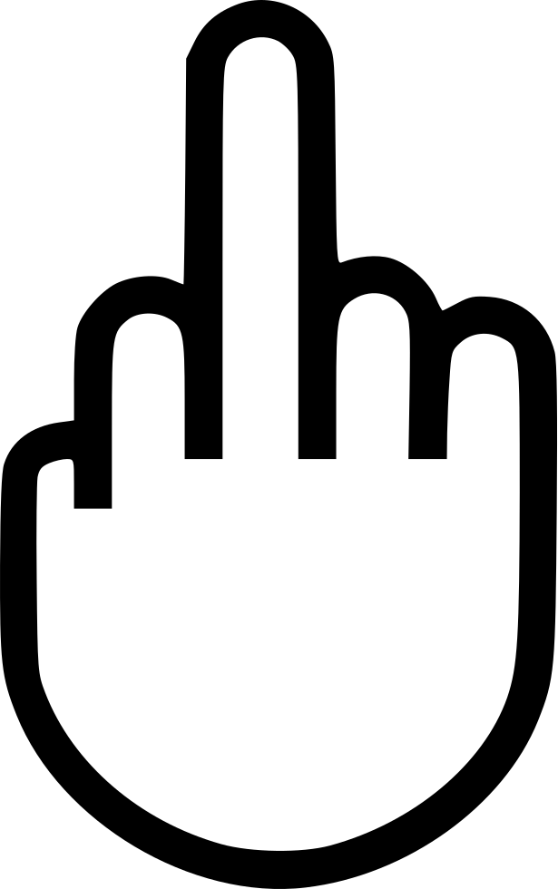 Fuck Off Fuck You Middle Finger Comments - Fuck You Finger Png (615x980), Png Download