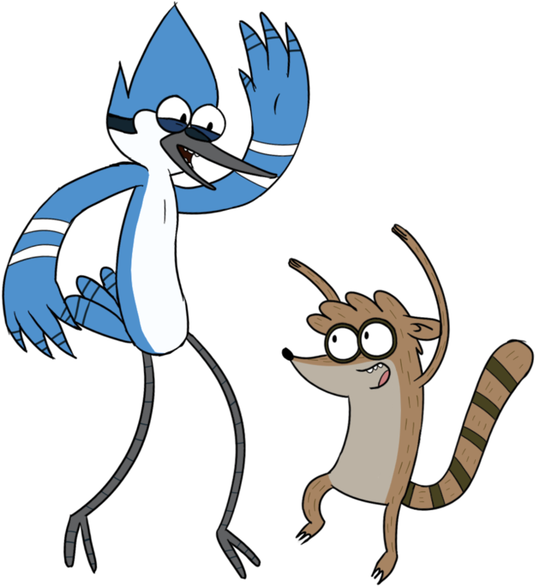 Mordecai And Rigby - Regular Show Mordecai And Rigby (785x1018), Png Download