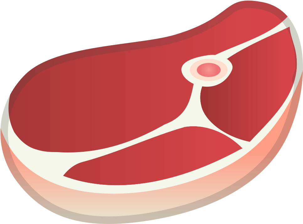 Meat Alphabet Png Vector Free - Steak Emoji Png (1024x1024), Png Download