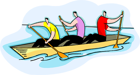 Paddling In Canoe, The Wrong Way Royalty Free Vector - Clip Art (480x258), Png Download