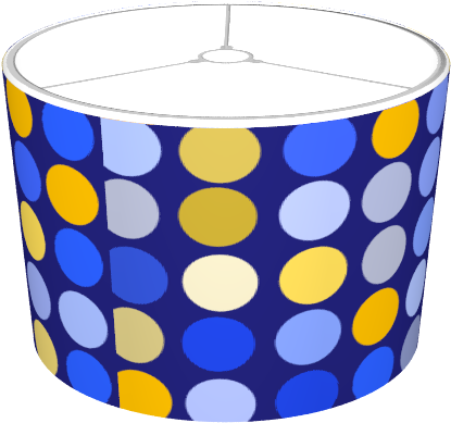 Blue & Gold Polkas - Polka Dot (674x516), Png Download