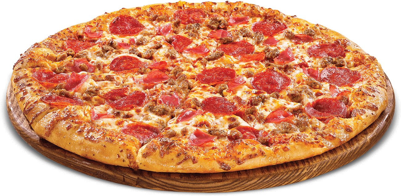 Meat Eater Transparent Library - Pepperoni And Beef Pizza (1538x776), Png Download