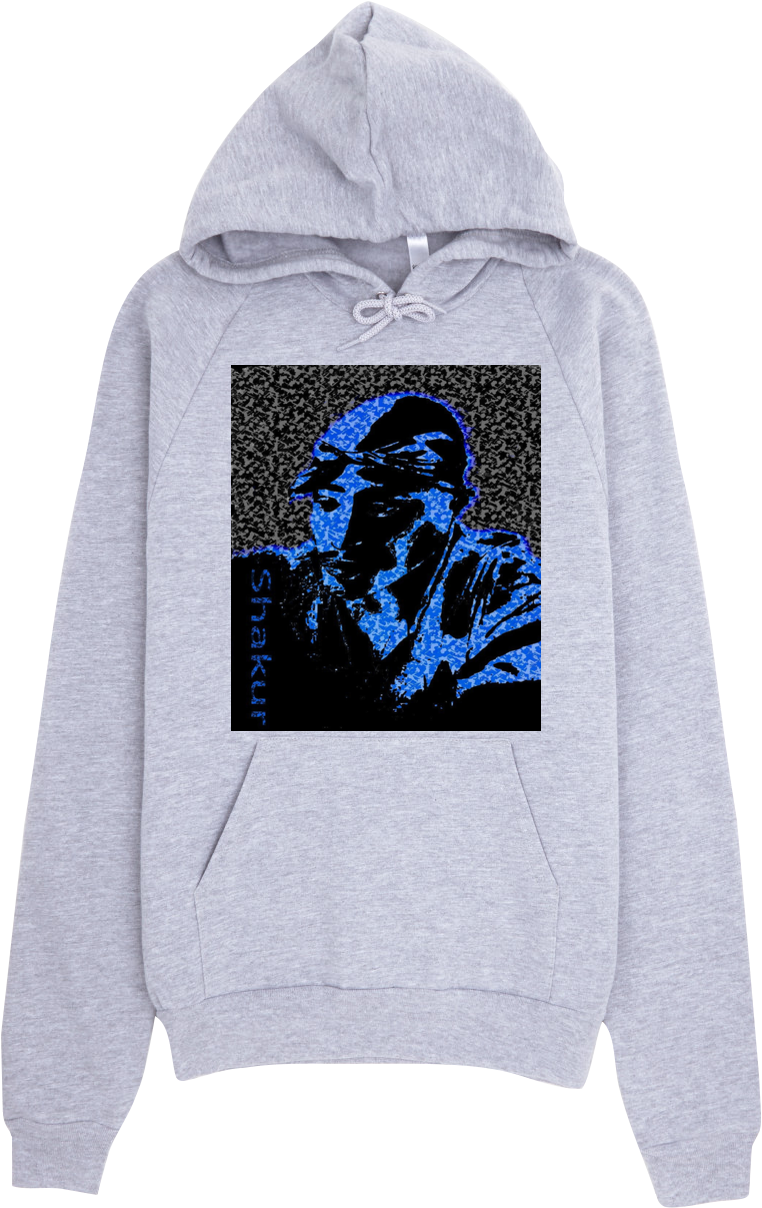 Tupac Shakur Blue Splatter Tupac Shakur Gold Blast - Arizona State Hoodie With Crescent Moon And Cactus. (1000x1333), Png Download