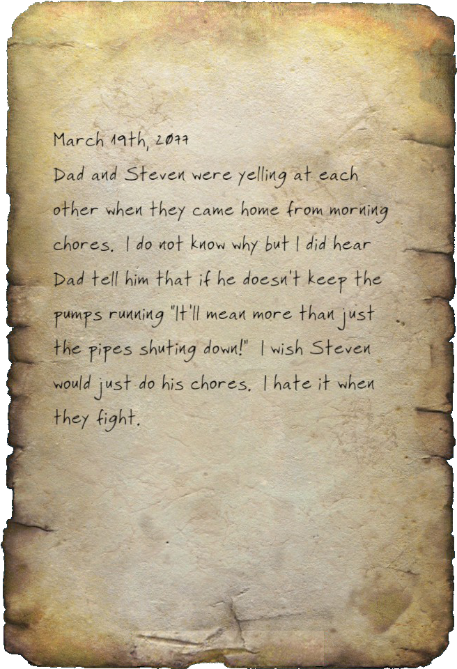 Fo4 Covenant Reminder Note Page 2 - Portable Network Graphics (663x972), Png Download