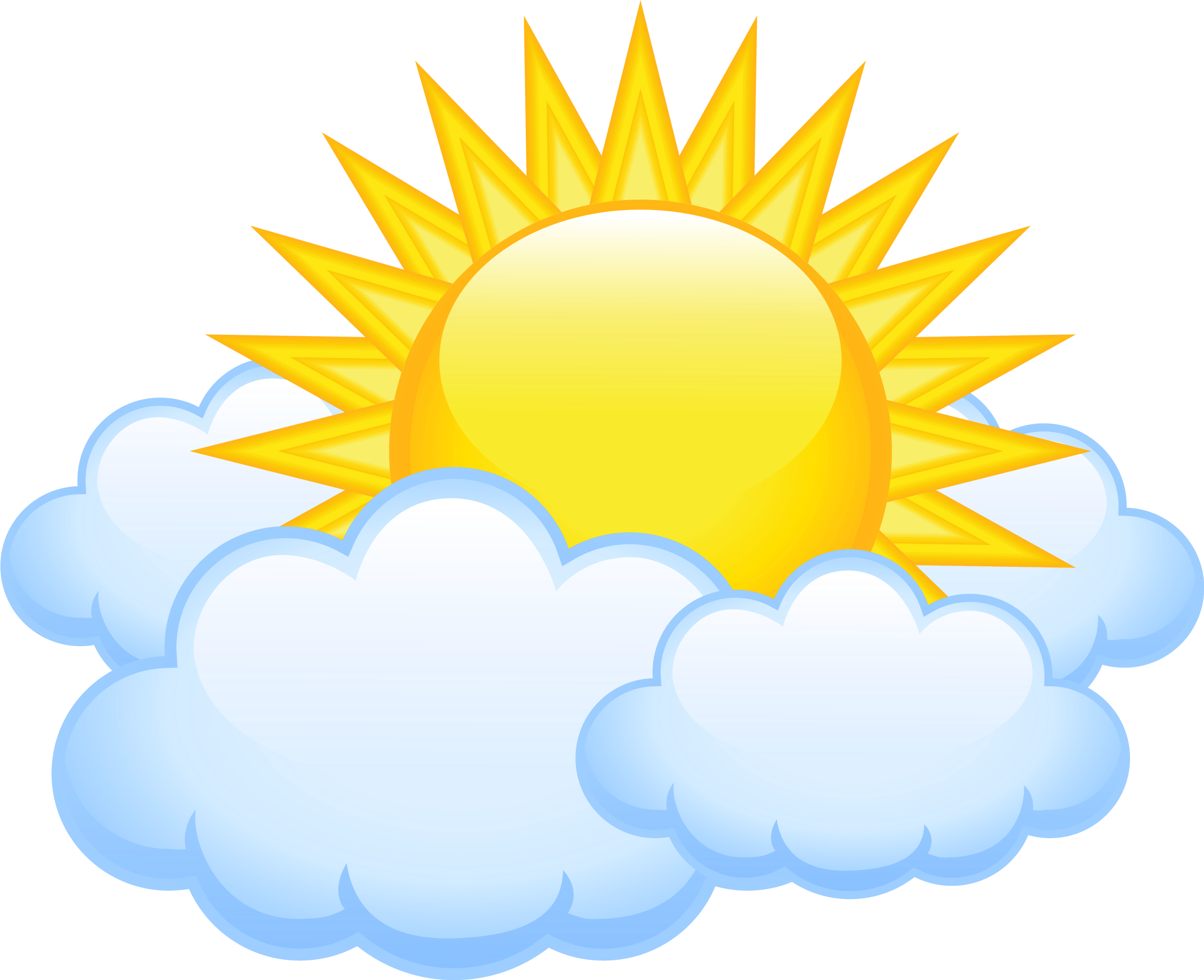 Sun With Clouds Transparent Png Picture - Sun With Clouds Png (2835x2295), Png Download