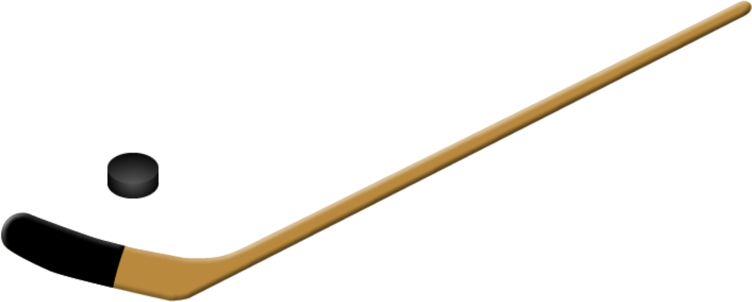 Hockey Stick And Puck (748x348), Png Download