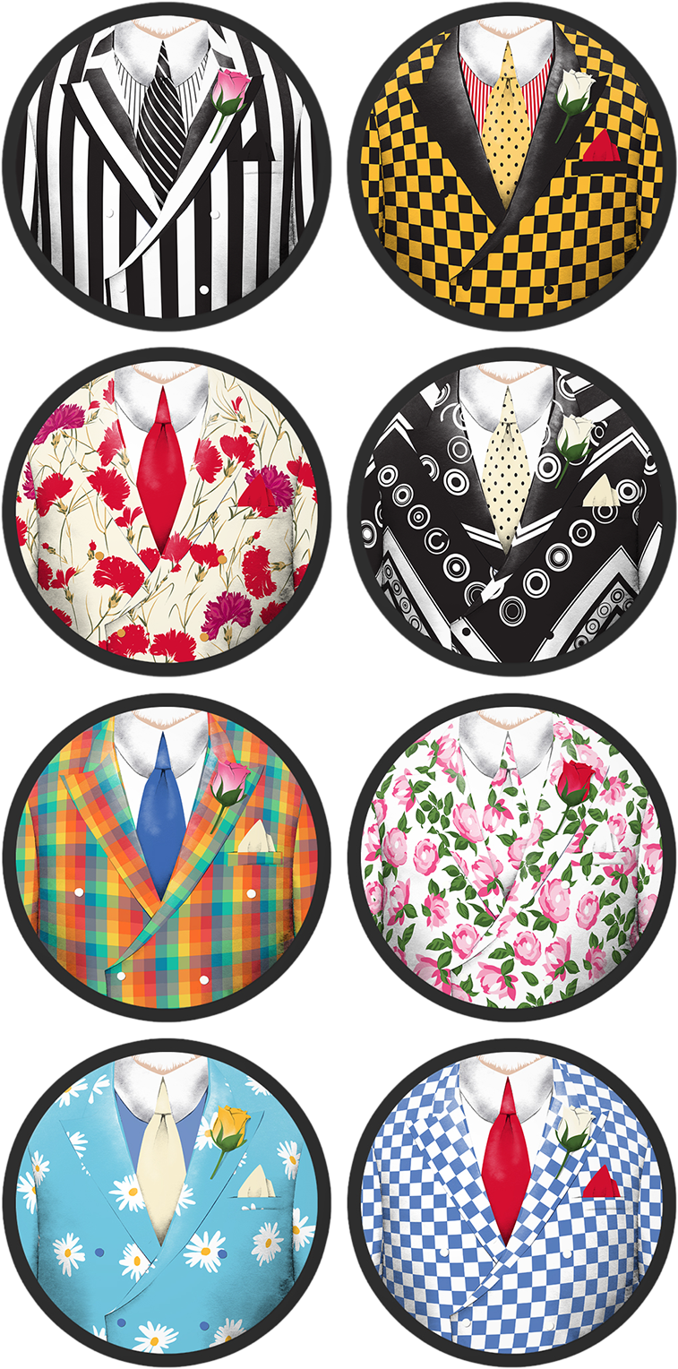 Hockey Pucks With Illustrations Of The Legendary Suits - Emblem (800x1563), Png Download