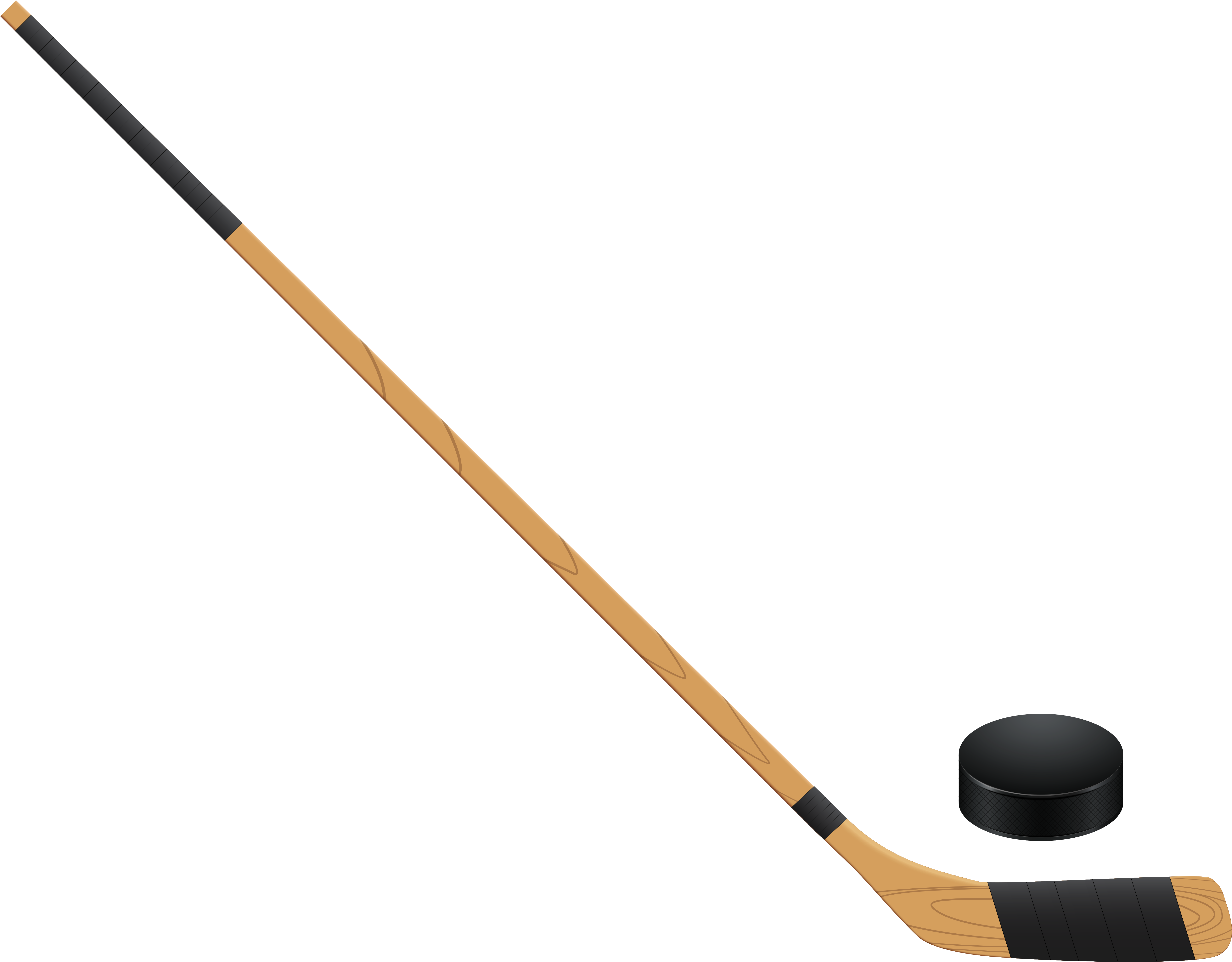Hockey Stickand Puck Png Clip Art Image - Hockey Stick Clipart Png (600x467), Png Download