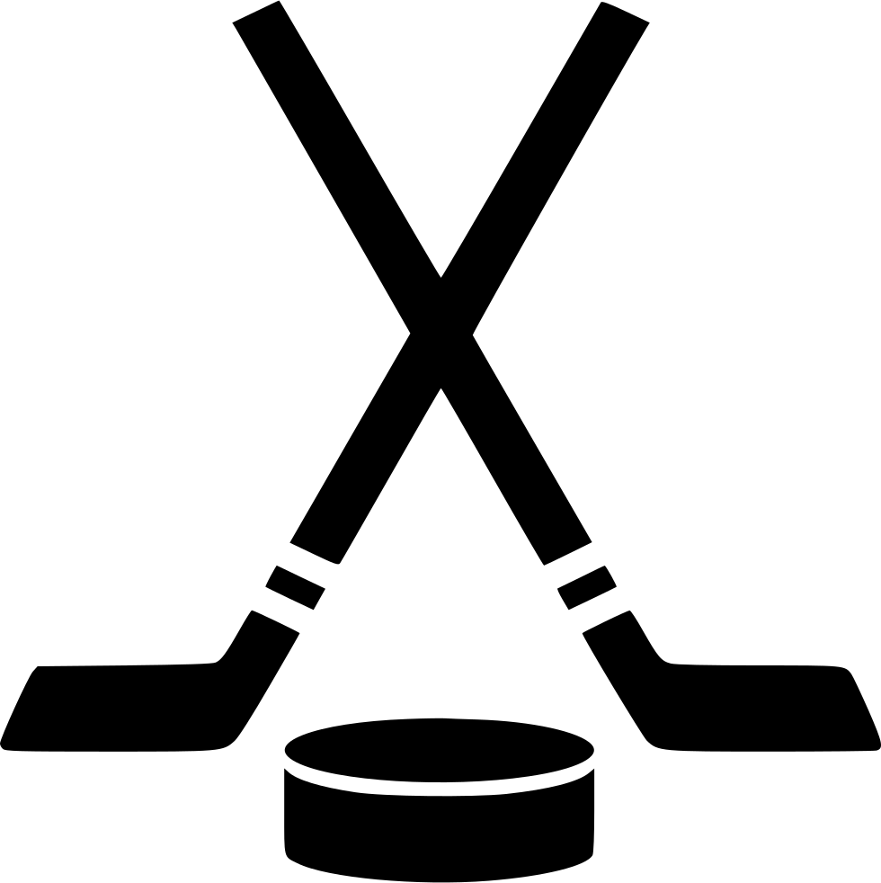 Hockey Puck Sticks - Ice Hockey Stick Svg (980x982), Png Download
