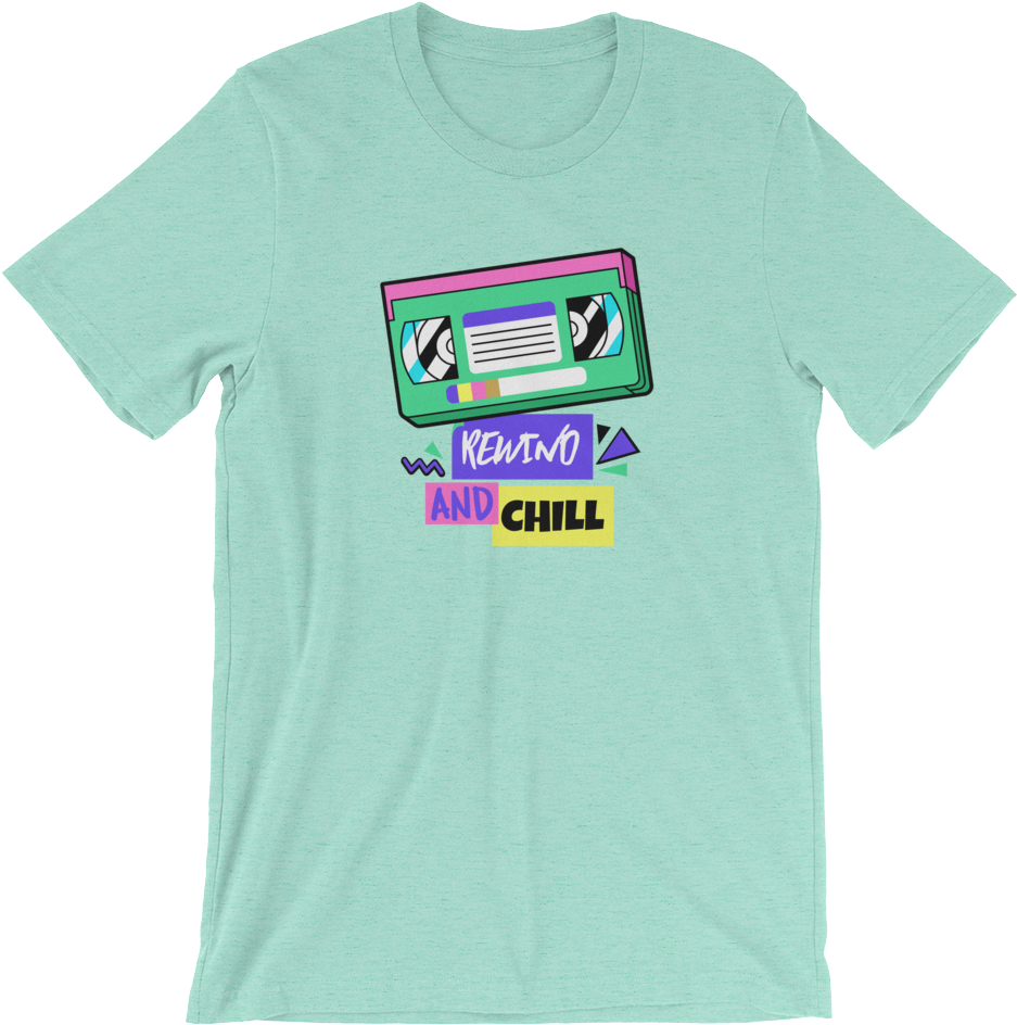 Rewind And Chill Tee - Mom Christmas Mother Santa Hat Shirt (1000x1000), Png Download