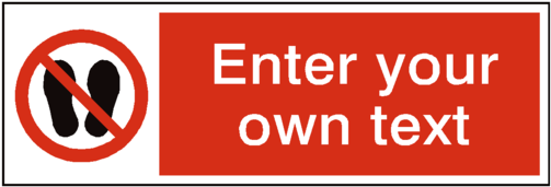 Do Not Stand Or Walk Here Custom Sticker Safety-label (600x600), Png Download