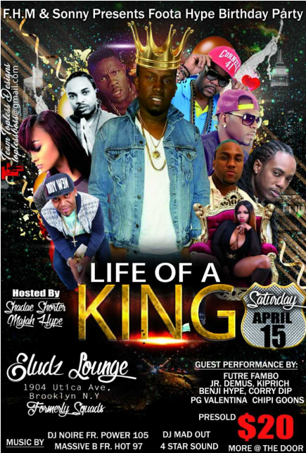 Foota Hype Birthday Party Life Of A King April 15, (1210x642), Png Download