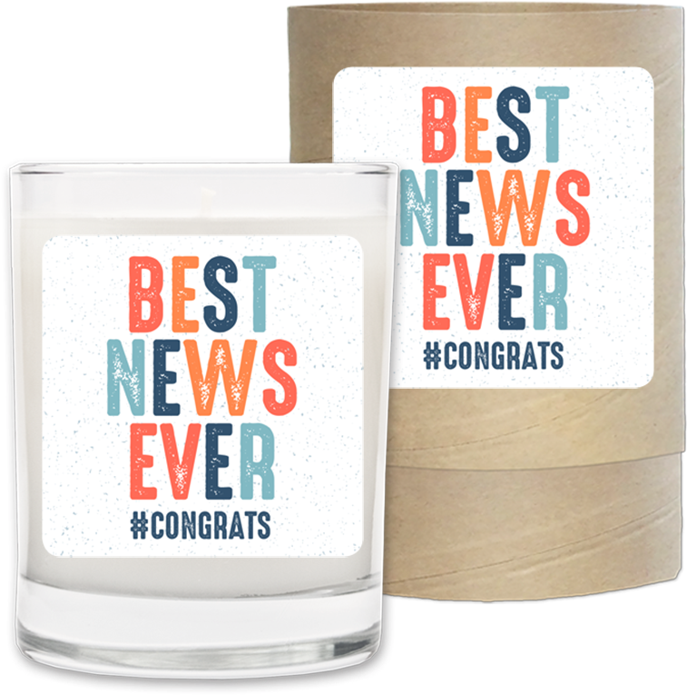 Congrats Best News Ever Candle (900x900), Png Download