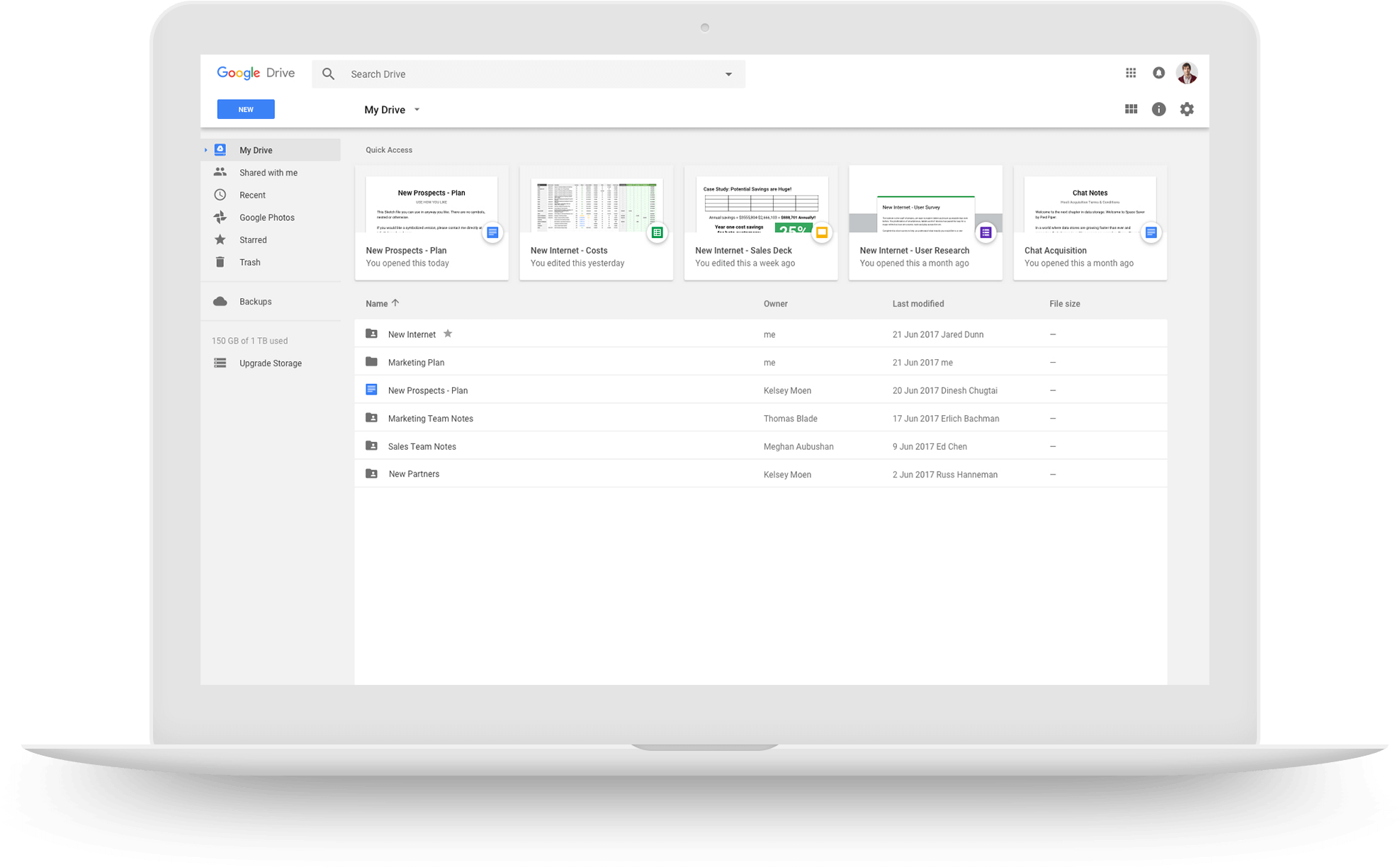 Google Drive Default View (2100x1237), Png Download