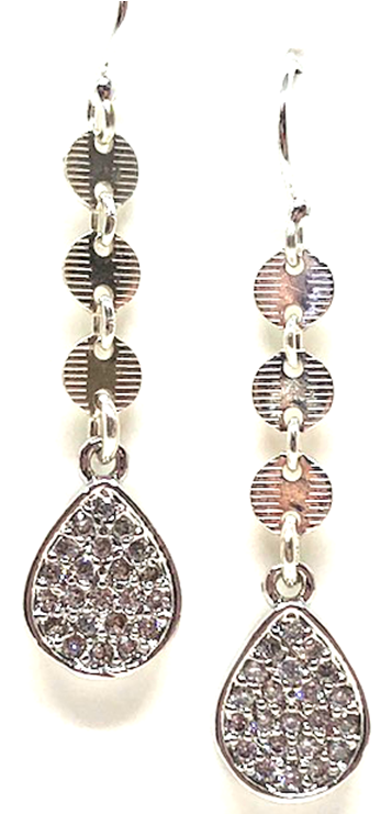 Crystal Teardrop Lariat Earring (812x844), Png Download