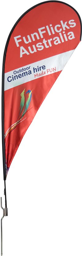 Optim 11ft Teardrop Flying Banner With Ground Spike (851x851), Png Download