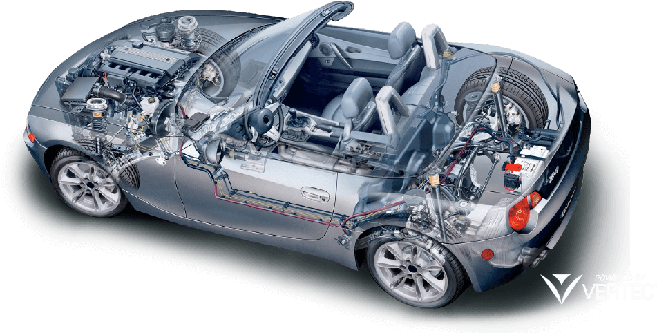 Car Skeleton Powered By Vertec Automotive Parts By (975x492), Png Download