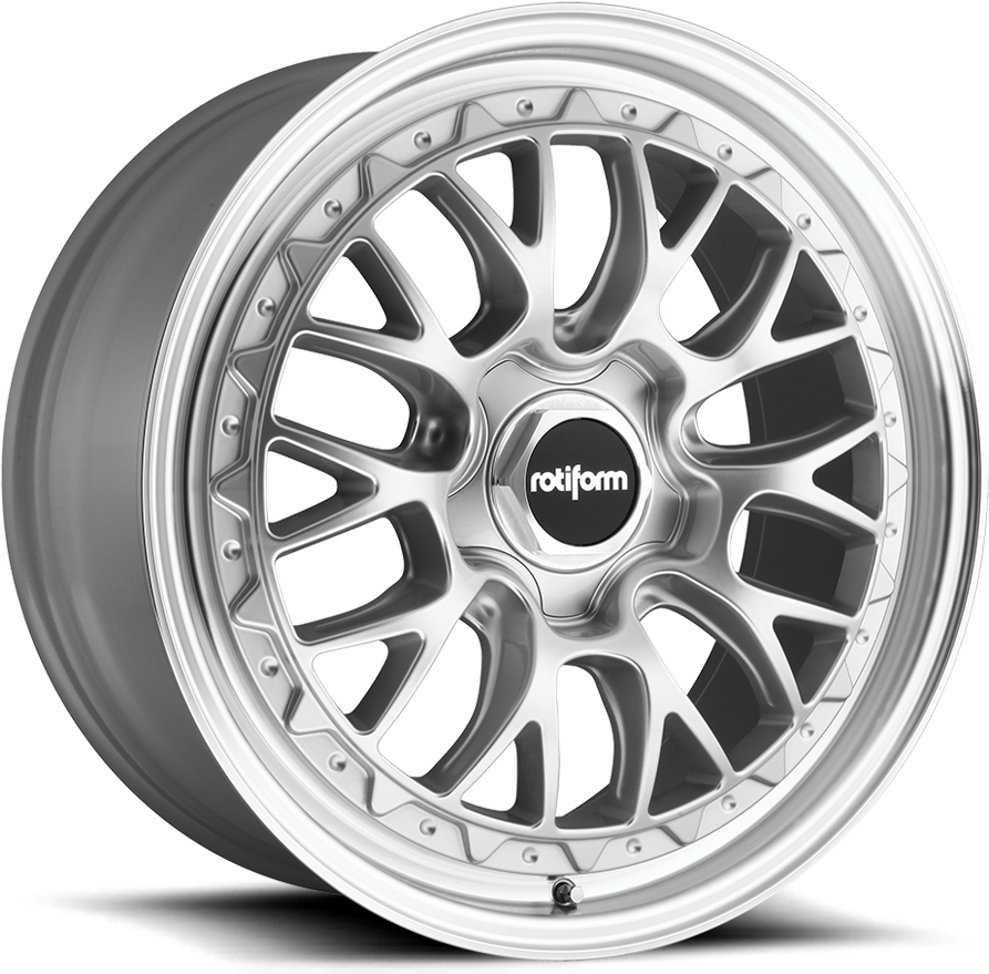 Rotiform ® Lsr R155 Wheels Rims Silver Machined (1000x1000), Png Download