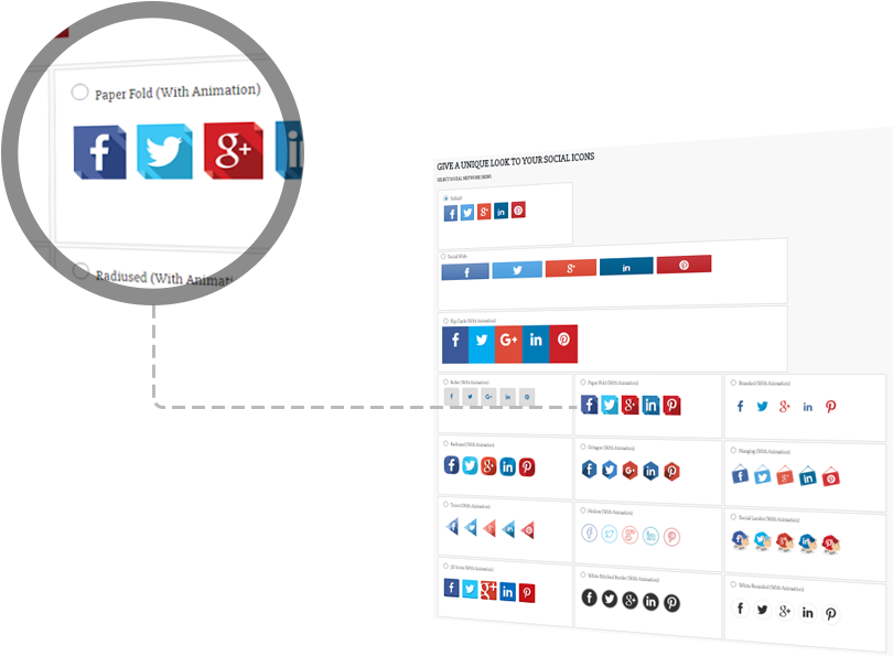 Display Your Social Buttons With Clean Designed Icons (1000x594), Png Download
