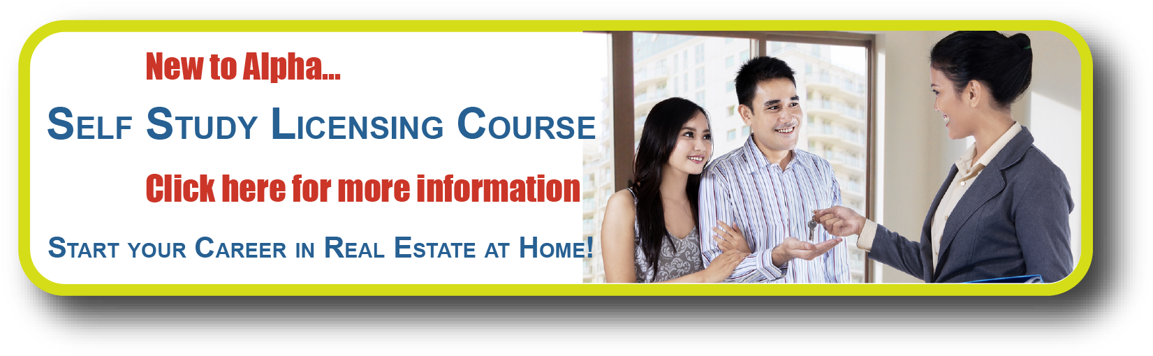 Alpha College Of Real Estate Provides Quality Instruction (1667x526), Png Download
