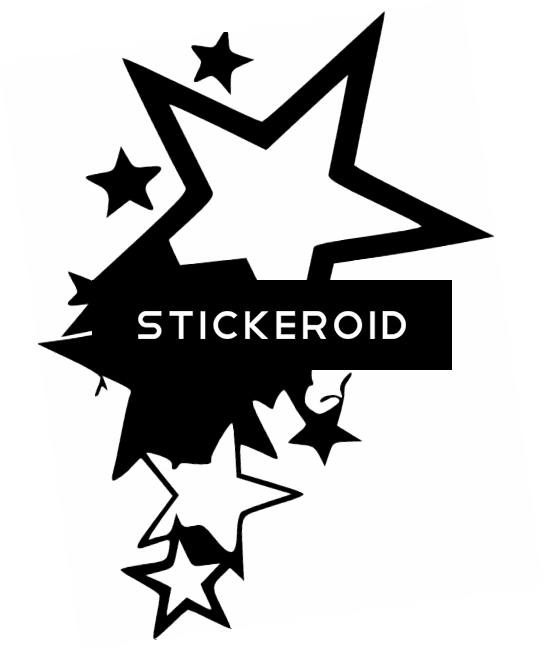 Star Tattoo Clip Art (544x651), Png Download