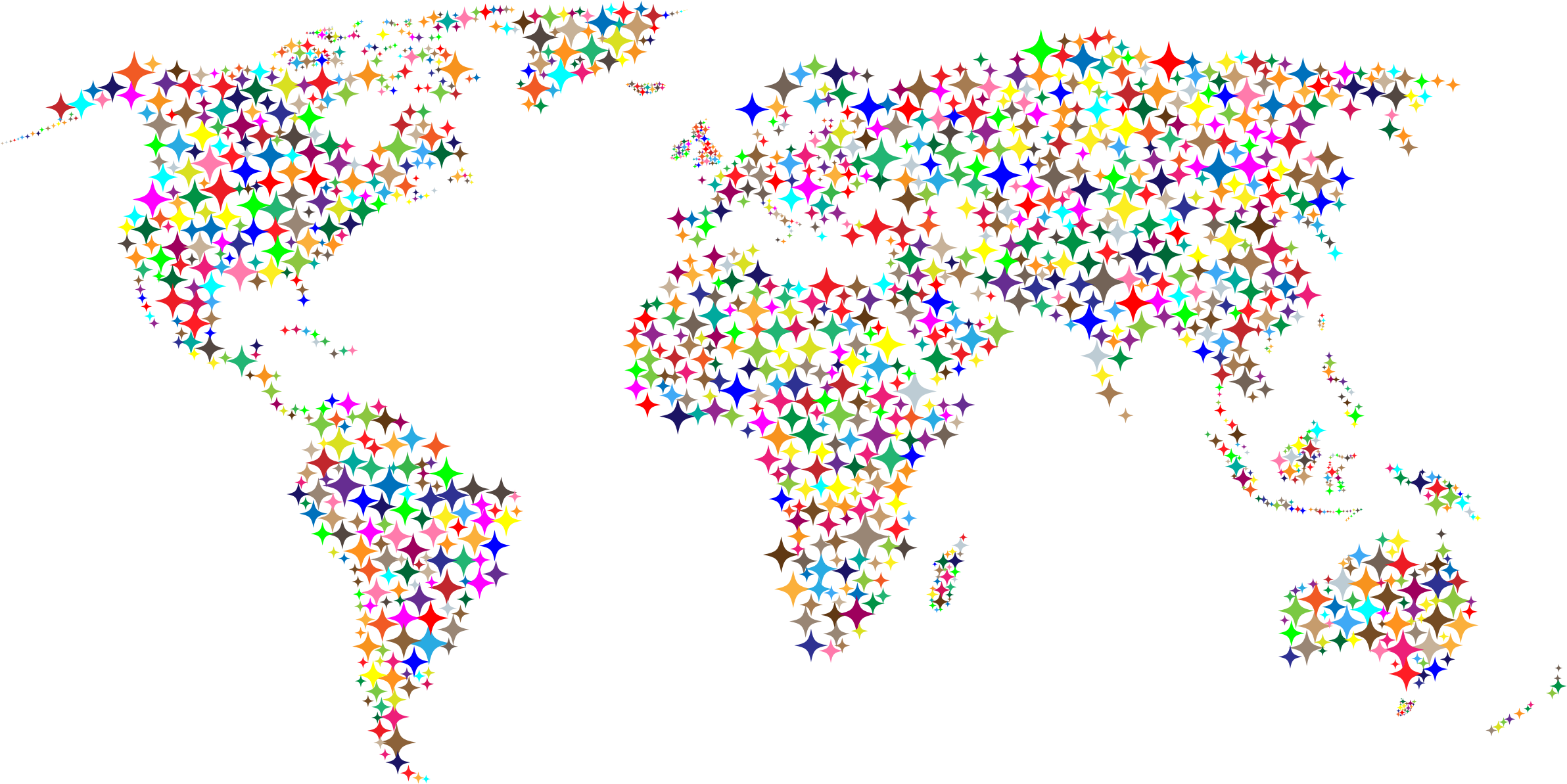 Colorful Diamonds Icons Free (2384x1193), Png Download