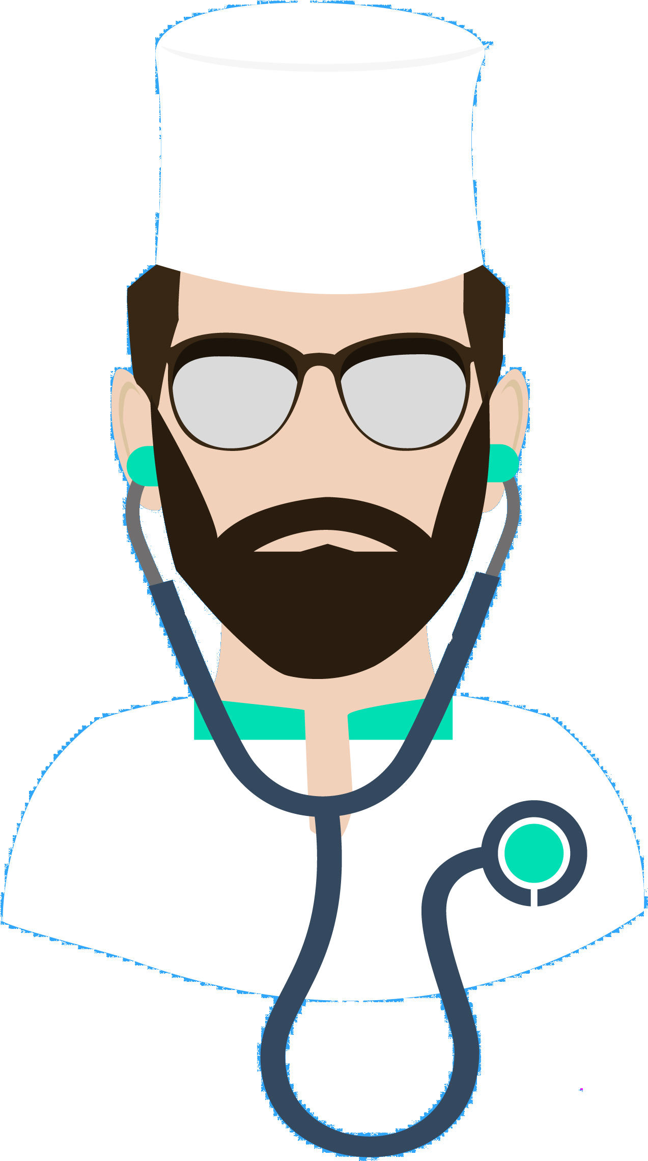 Physician Cartoon Illustration Doctor Character Transprent (2500x2500), Png Download