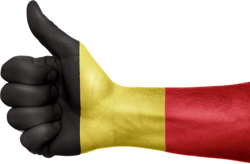 Hand Belgium Flag (800x523), Png Download