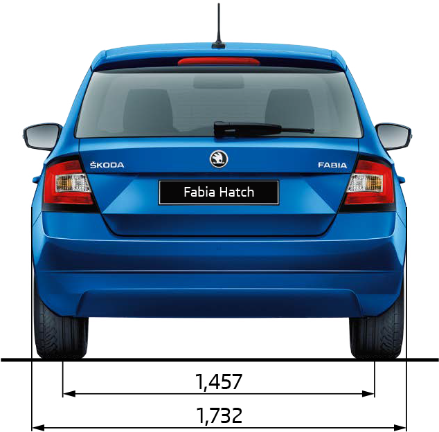 Fabia Dimensions Rear Elevation (800x800), Png Download