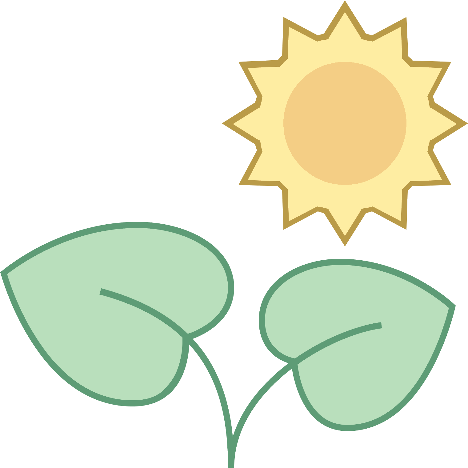 The Icon Is A Representation Of Two Plant Leaves Attached (1600x1600), Png Download