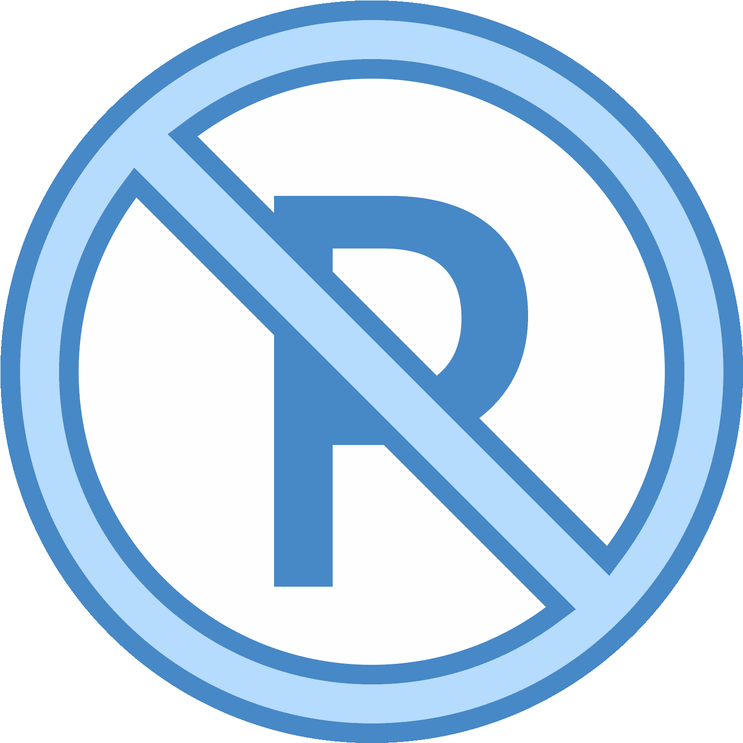 No Parking Icon (1600x1600), Png Download