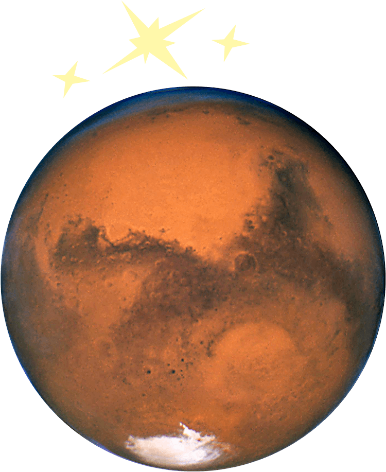 Photo Of The Planet Mars As Seen From Space (750x917), Png Download