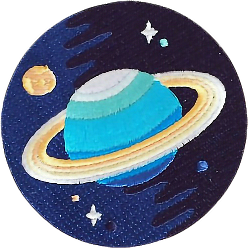 Space Patch Planet Blue Tumblr Clothes Stars Freetoedit (504x504), Png Download