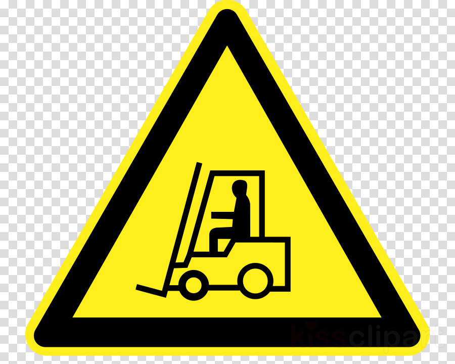 Forklift Sign Png Clipart Forklift Warning Sign Clip (900x720), Png Download