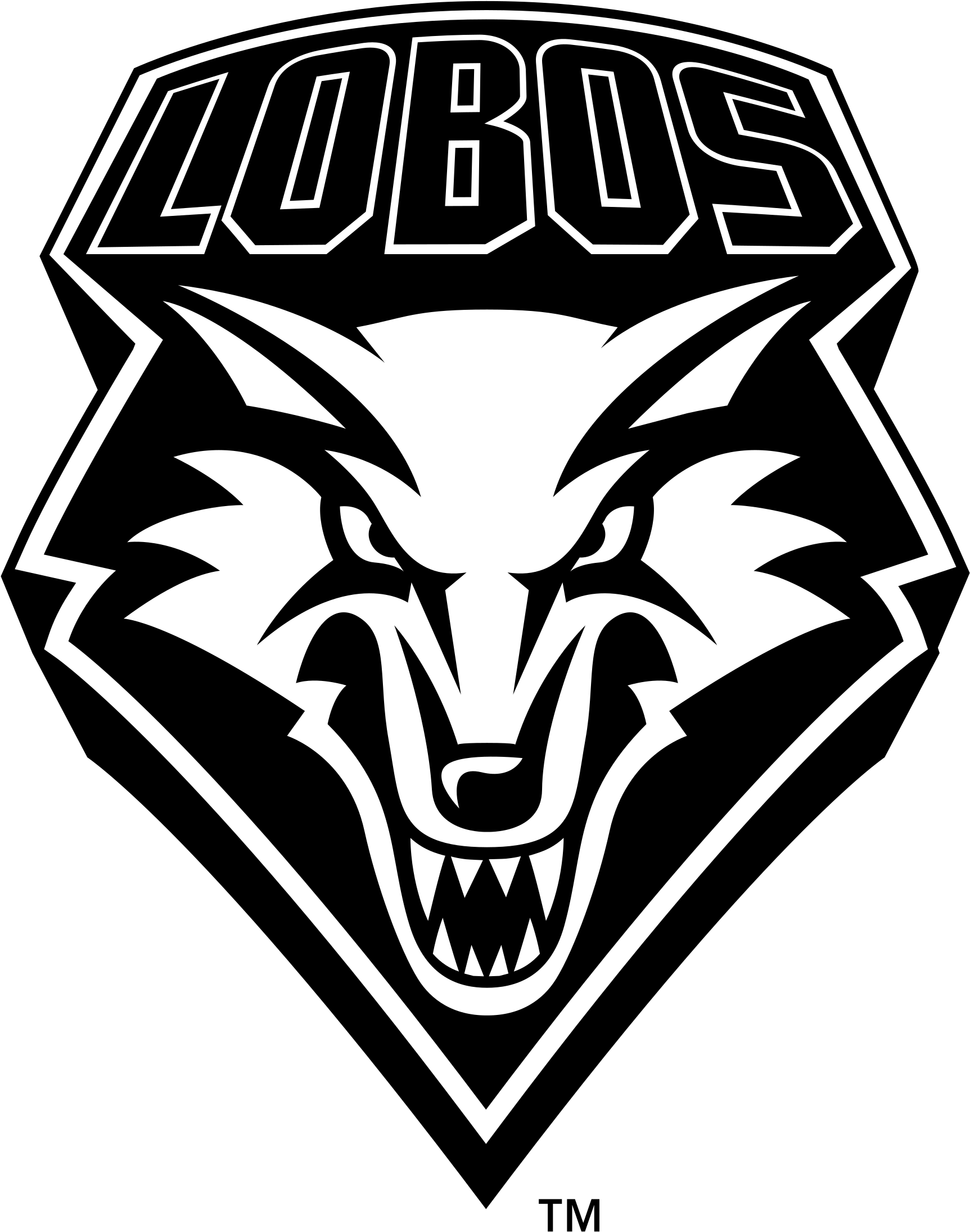 Unm Lobos Logo Png Transparent Svg Vector Freebie Supply (2400x2400), Png Download
