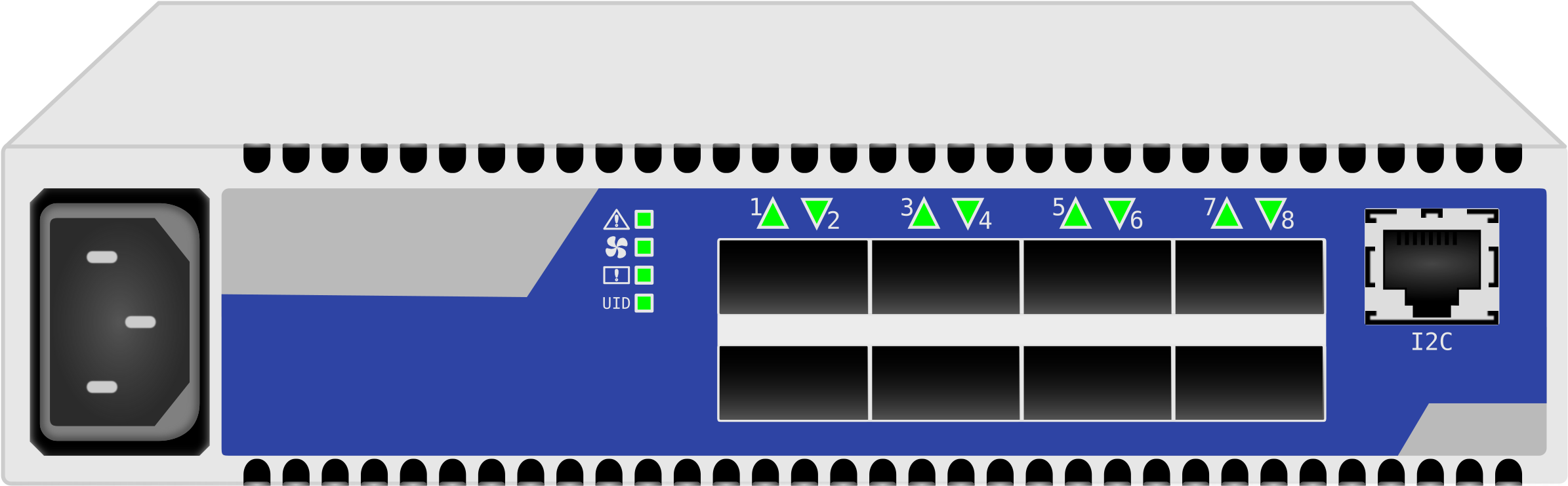 This Free Icons Png Design Of Mellanox Is5022 8 Ports (2400x748), Png Download