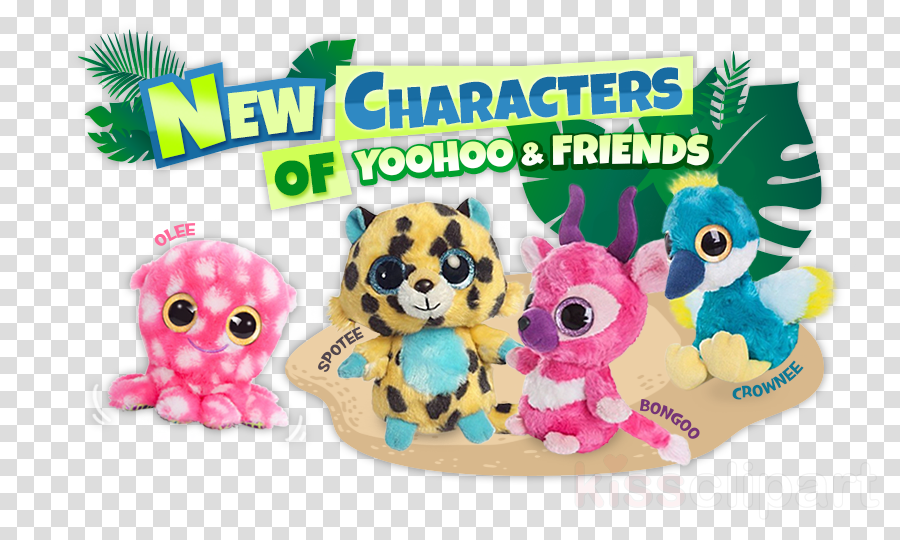 Yoohoo And Friends Characters Clipart Stuffed Animals (900x540), Png Download