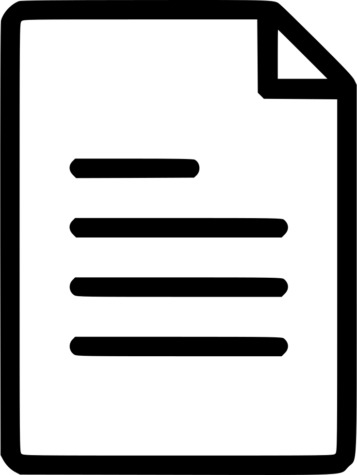 Paper Document File Word Svg Png Icon Free Download (736x980), Png Download