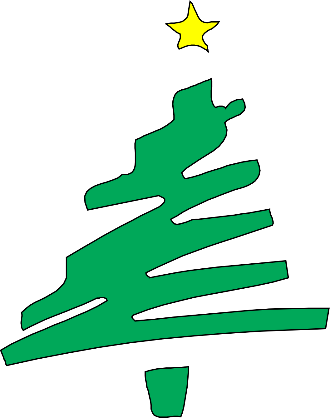 Christmastree Wishing You A Very Merry Christmas (1057x1338), Png Download
