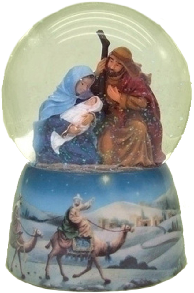 Holy Family Snowglobe (1000x1000), Png Download