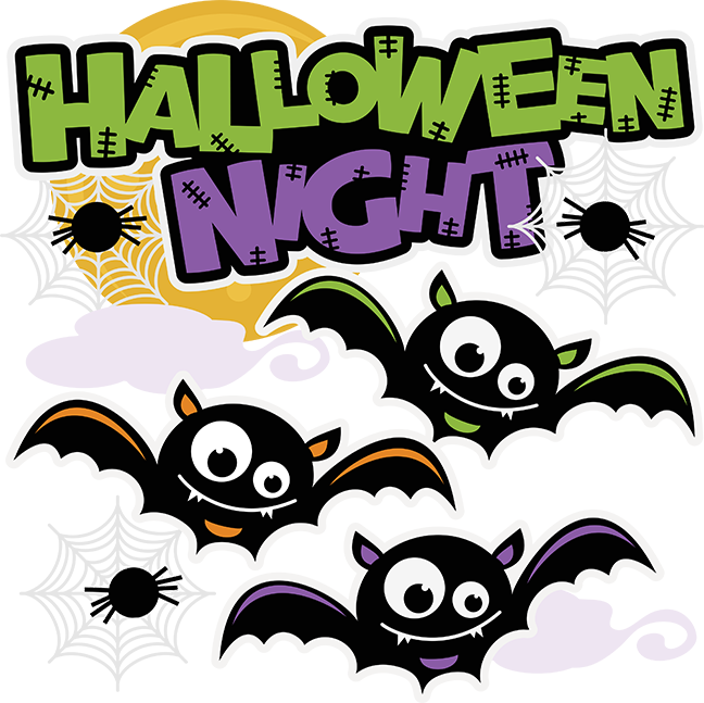 Halloween Night Title Svg Cut Files For Scrapbooking (648x647), Png Download