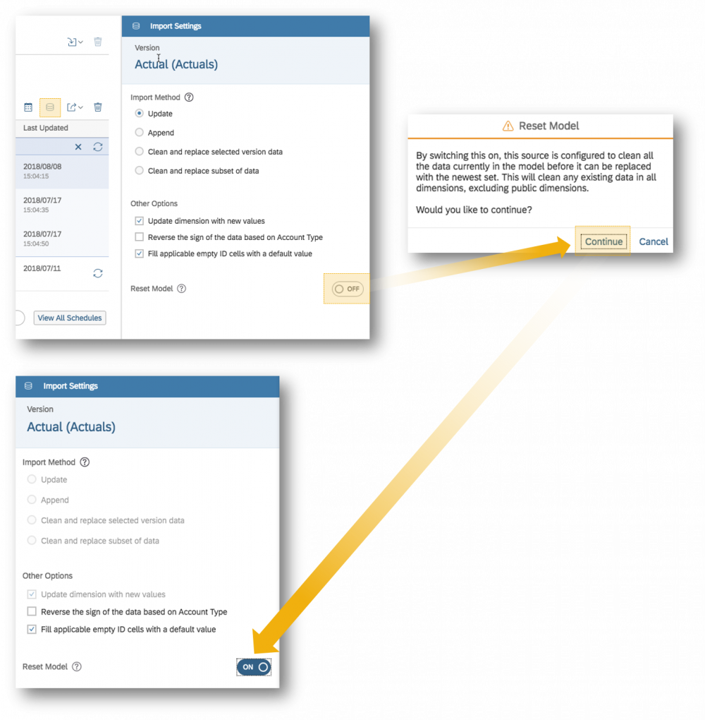 Toggling Reset Model On Removes All Master And Transactional (1000x1020), Png Download