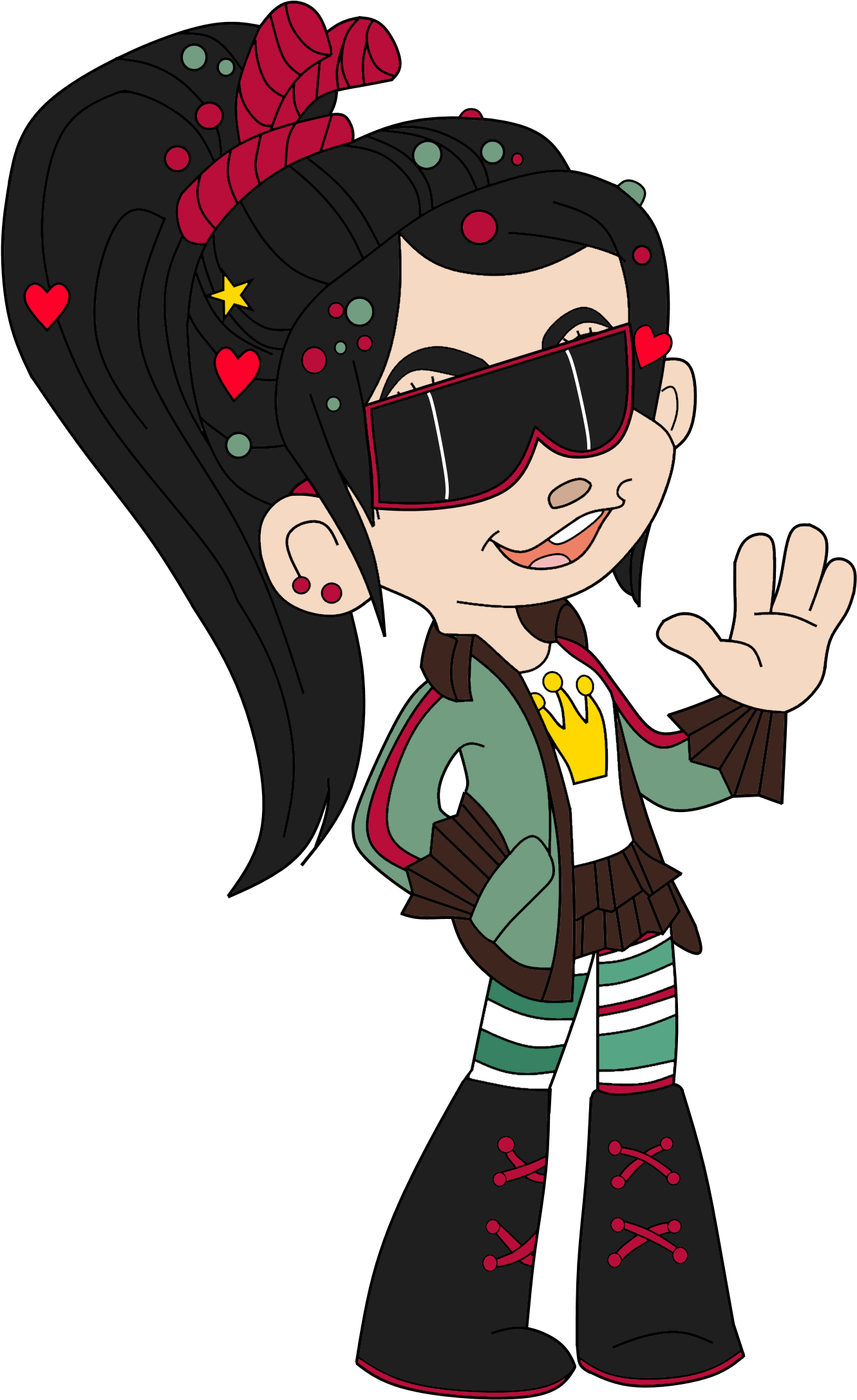 Teen Vanellope In Shades (1374x2208), Png Download