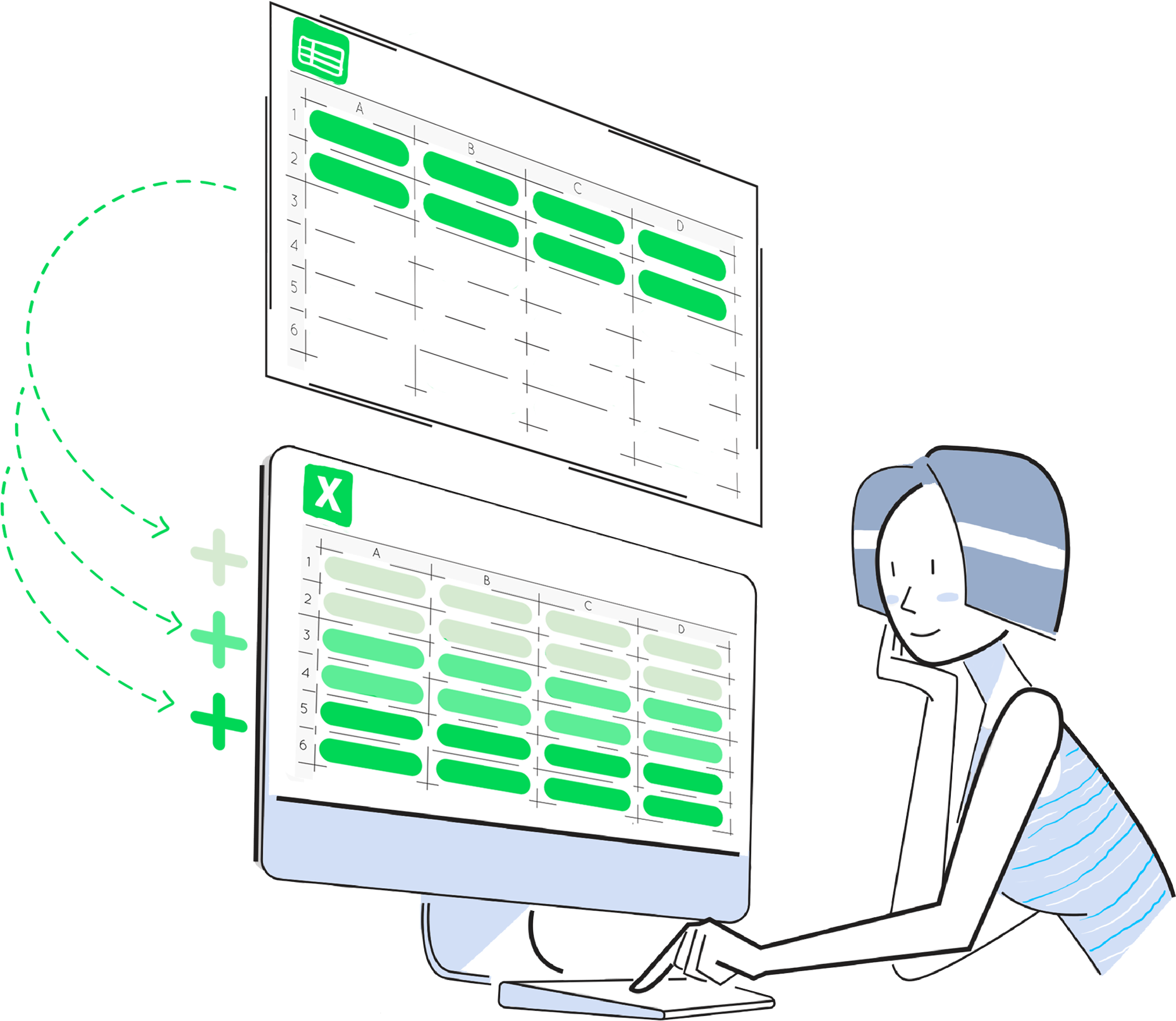 Export, Freeze, And Track Data In Excel (1920x1668), Png Download