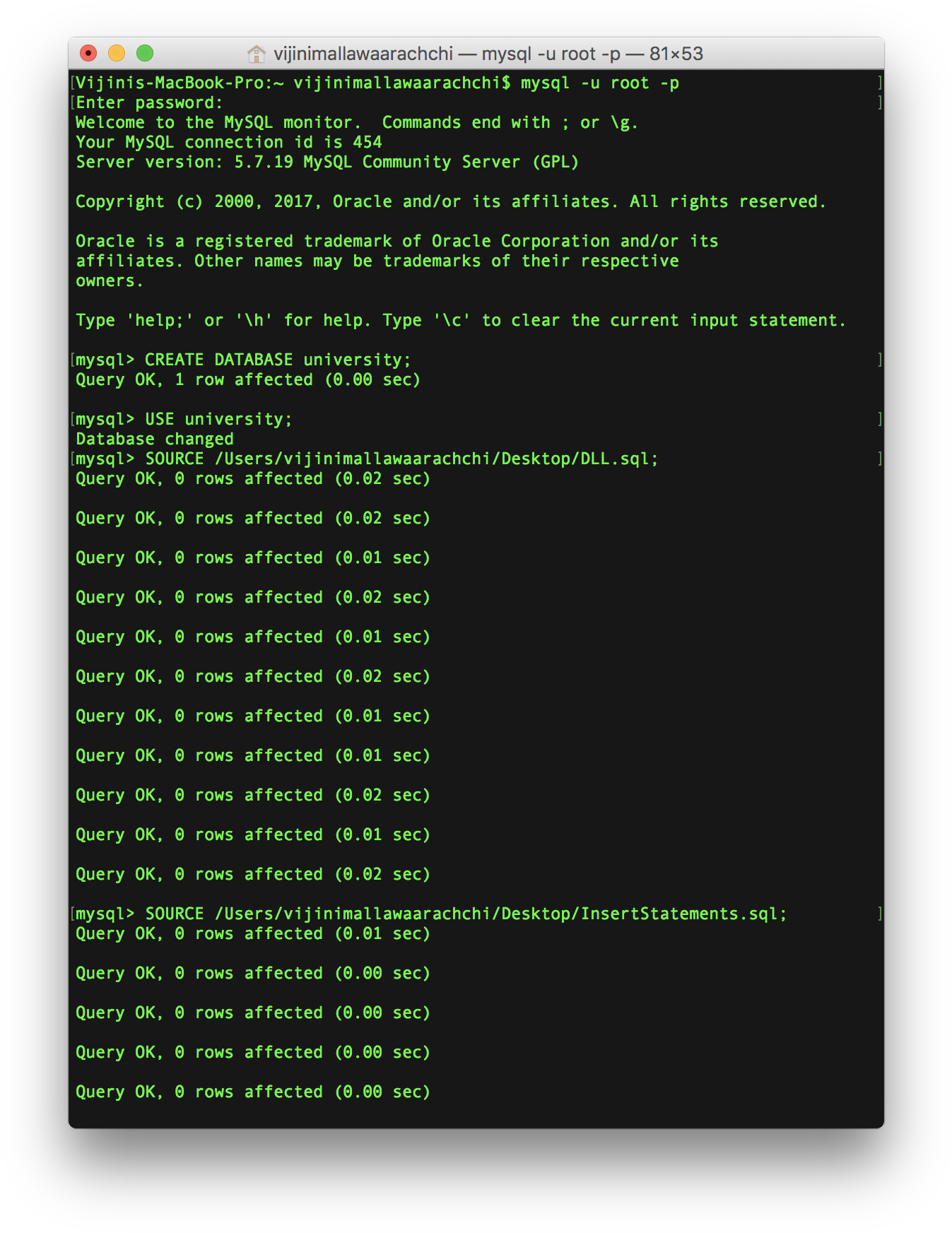 Executed Queries To Setup The Database (1378x1768), Png Download