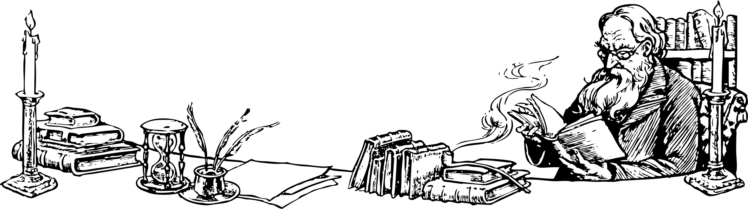 This Free Icons Png Design Of Reading In The Study (2400x672), Png Download