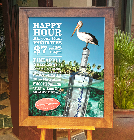 Tommy Bahama Restaurant Outdoor Advertising (950x550), Png Download