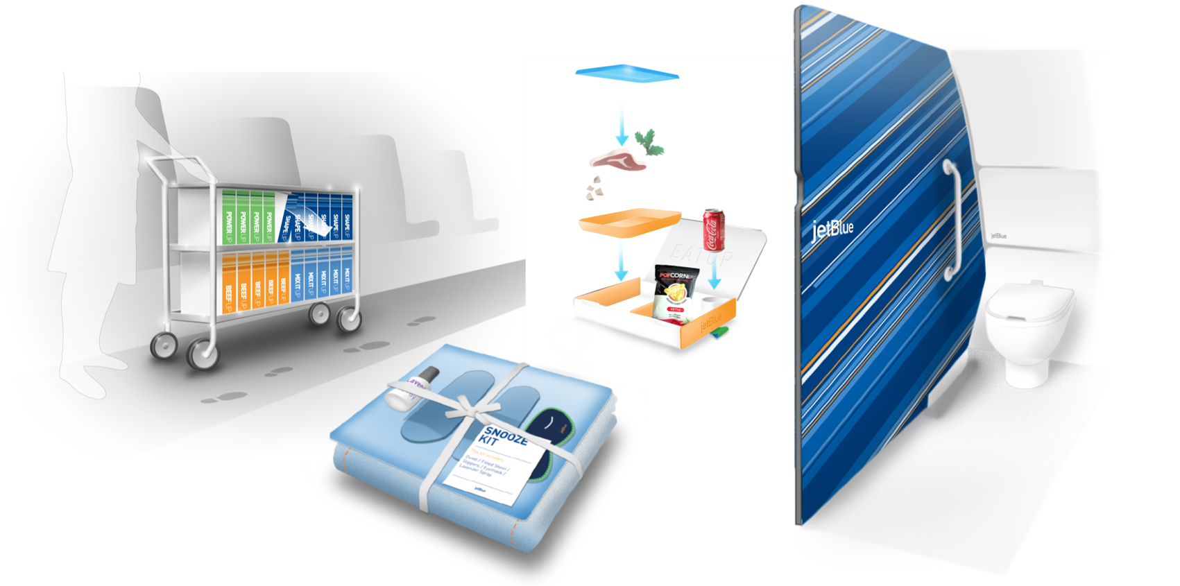 The Cabin Enhancements Also Included A Half Size Cart, (1701x845), Png Download