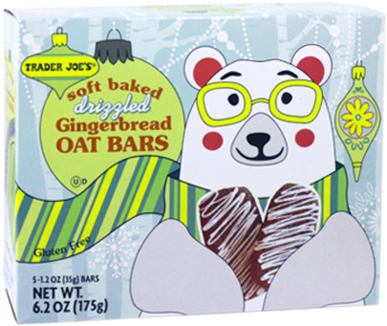 Wn Soft Baked Drizzled Gingerbread Oat Bars (800x762), Png Download
