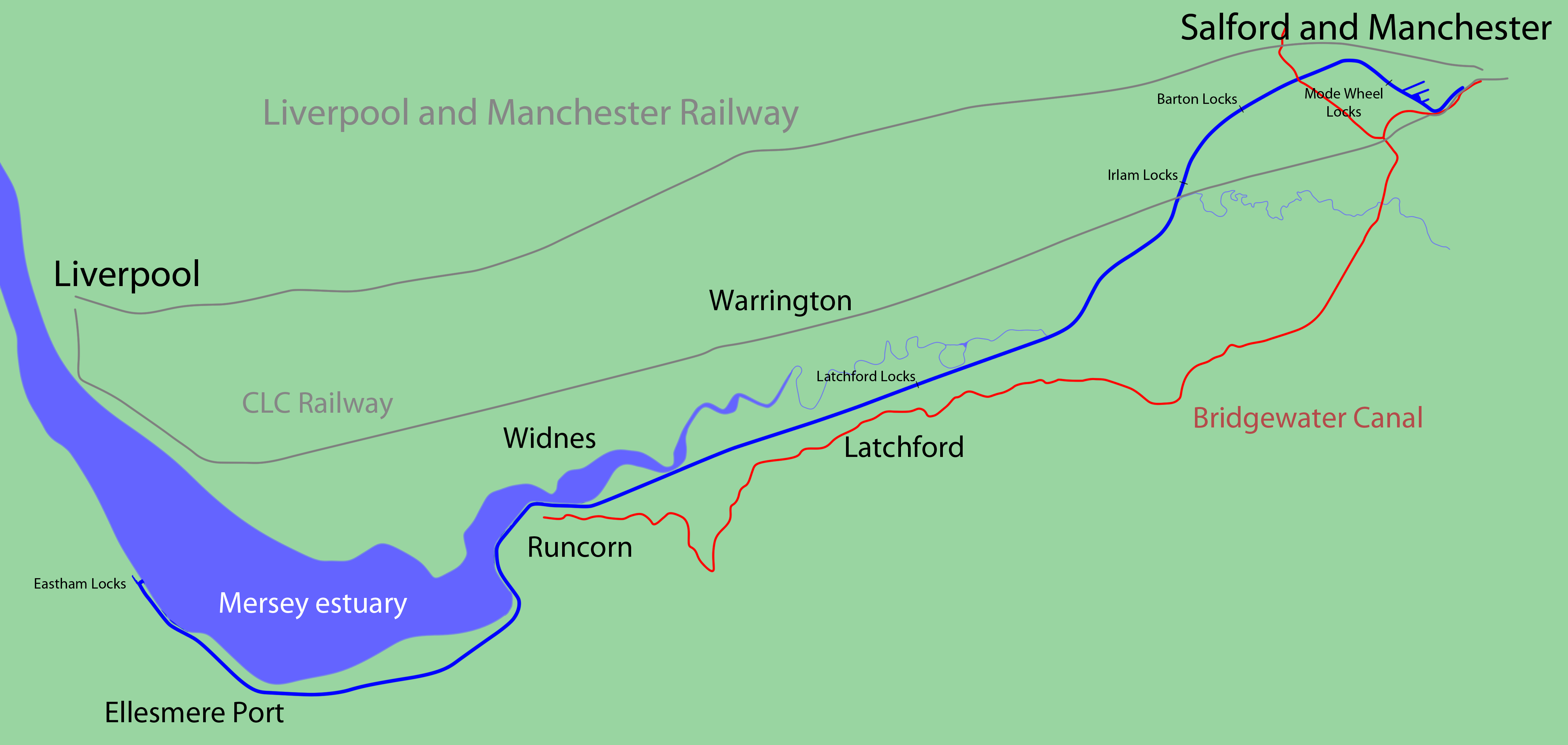 Ship Canal Map (4678x2224), Png Download